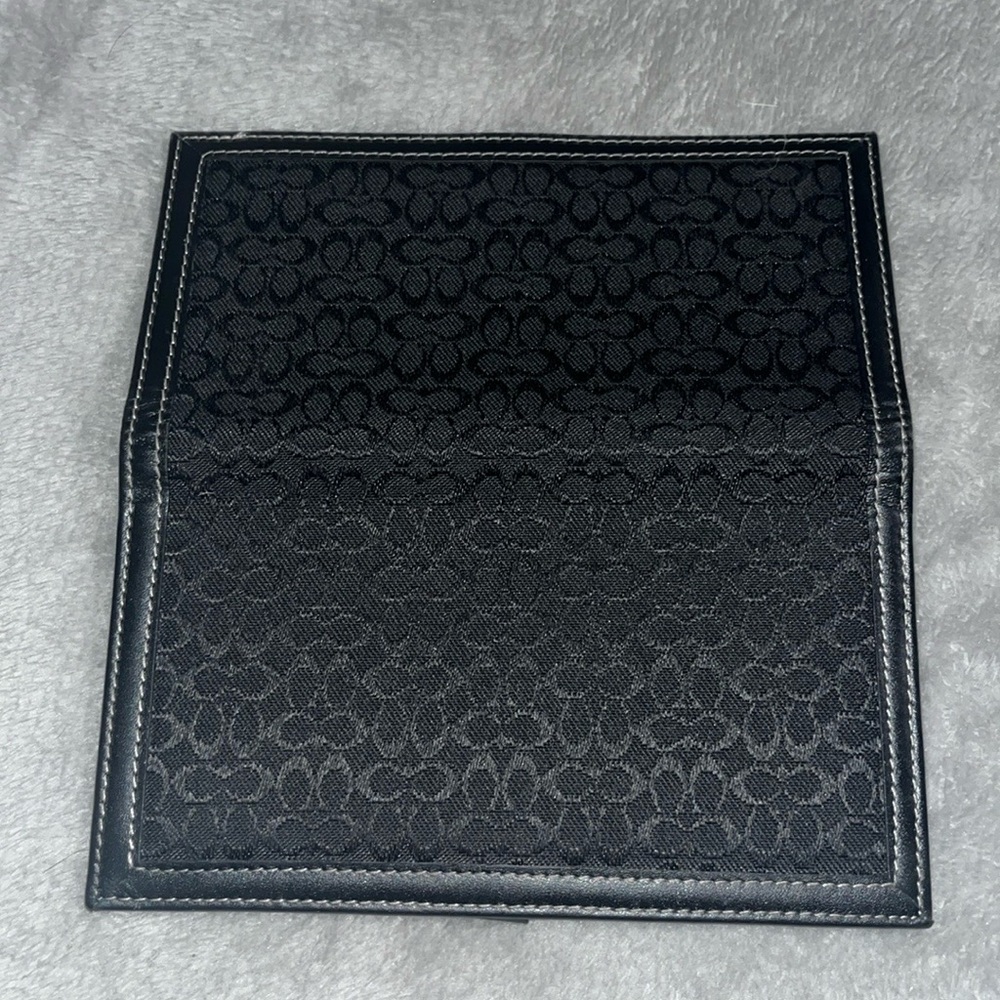 Black Coach Jacquard Wallet - Picture 2 of 5